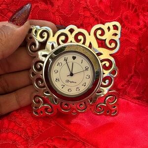 Brighton Ornate Silver Wall Clock